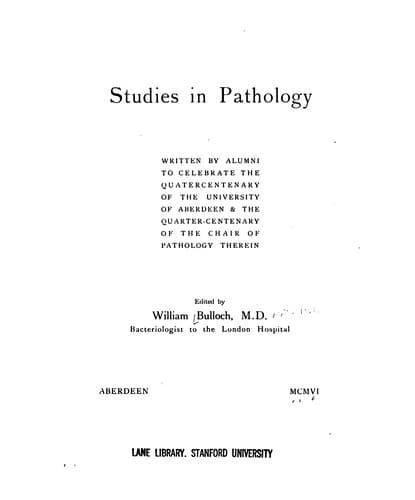 Tapa de Studies in pathology
