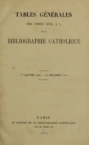 Tapa de Bibliographie catholique