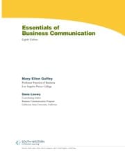 Tapa de Essentials of business communication