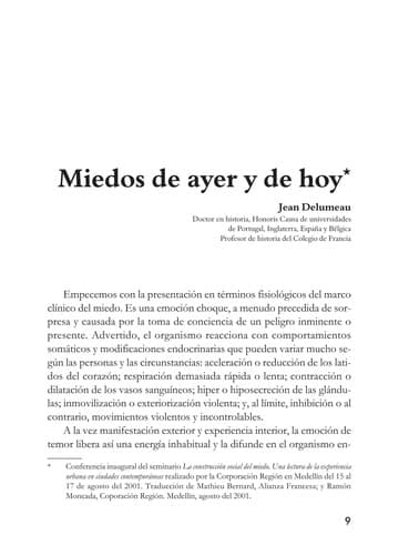Tapa de El miedo