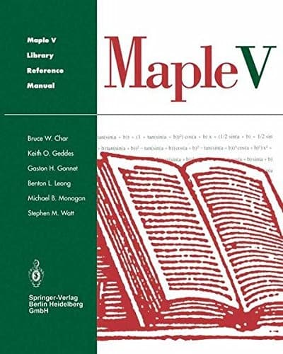 Tapa de Maple V library reference manual