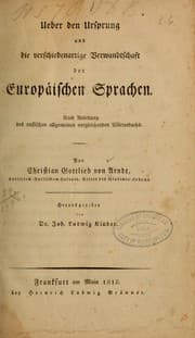 Tapa de Ueber den Ursprung und die verschiedenartige Verwandtschaft der europäischen Sprachen
