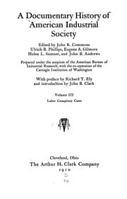 Tapa de A documentary history of American industrial society