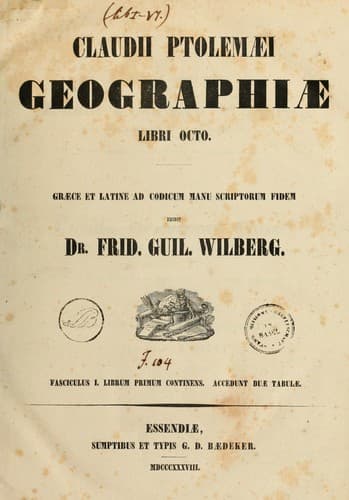 Tapa de Claudii Ptolemaei geographiae, libri octo