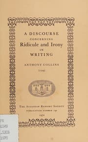 Tapa de A discourse concerning ridicule and irony in writing, 1729