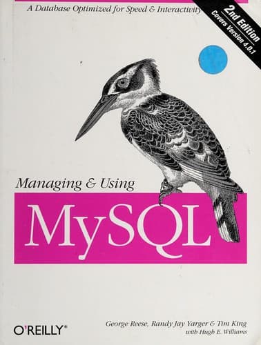 Tapa de Managing and using MySQL