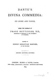 Tapa de Dante's Divina commedia
