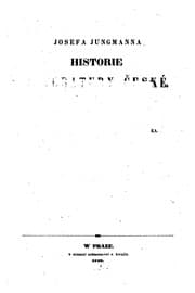 Tapa de Josefa Jungmanna Historie literatury české