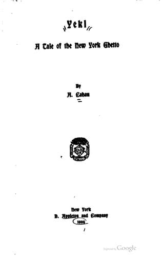 Tapa de Yekl