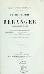 Tapa de Ma biographie