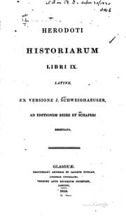 Tapa de Herodoti historiarum libri IX. Latine