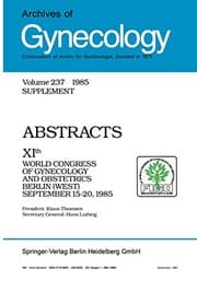 Tapa de Archives of Gynecology