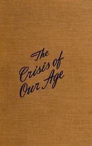Tapa de The crisis of our age
