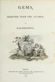 Tapa de Gems, selected from the antique, with illustrations