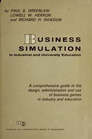 Tapa de Business simulation in industrial and university education