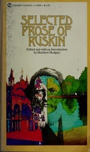 Tapa de work Selected prose of John Ruskin