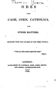 Tapa de Odes Upon Cash, Corn, Catholics, and Other Matters: Selected from the ..