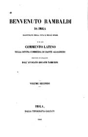 Tapa de Benvenuto Rambaldi da Imola