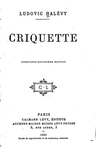 Tapa de Criquette