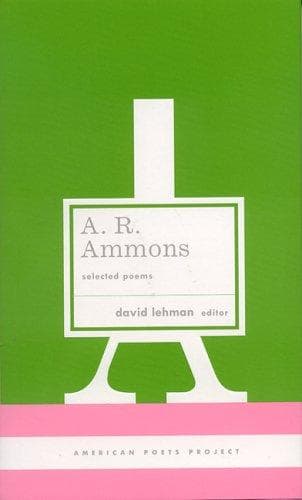 Tapa de A. R. Ammons