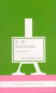 Tapa de A. R. Ammons