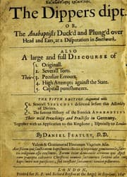 Tapa de The dippers dipt, or, The Anabaptists duck'd and plung'd over head and ears, at a disputation in Southwark