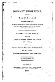 Tapa de Journey from India, Towards England in the Year 1797
