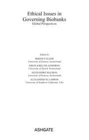 Tapa de Ethical issues in governing biobanks