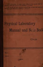 Tapa de Physical laboratory manual and note book