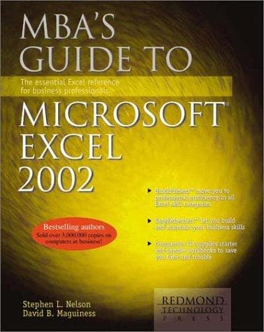 Tapa de MBA's guide to Microsoft Excel 2002