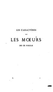 Tapa de Les caractères, ou, Les moeurs de ce siècle: précédés des Caractères de Théophraste