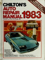 Tapa de Chilton Car Repair Manual, 1983