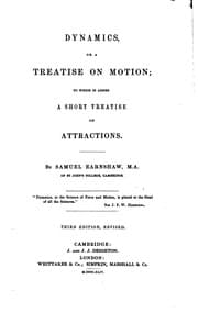 Tapa de DYNAMICS, OR A TREATISE ON MOTION; TO WHICH IS ADDED A SHORT TREATISE ON ATTRACTIONS