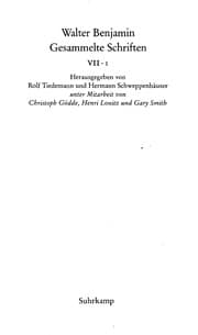 Tapa de Gesammelte Schriften VII. Nachträge