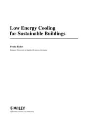 Tapa de Low energy cooling for sustainable buildings