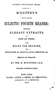 Tapa de McGuffey's Newly Revised Eclectic Fourth Reader: Revised and Improved