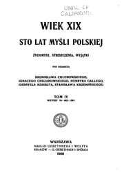 Tapa de Wiek XIX sto lat myśli polskiej: życiorysy, streszczenia, wyjątki