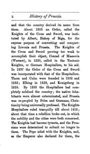 Tapa de History of Prussia: From the Times of the Knights of the Cross and Sword, to the Occupation of ..