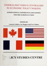 Tapa de Federalism versus centralism in economic policy making