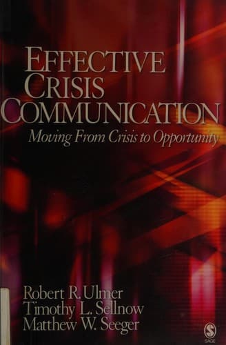 Tapa de Effective crisis communication