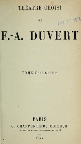 Tapa de Théâtre choisi
