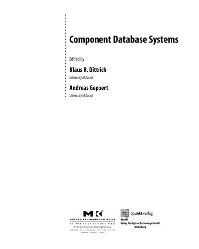 Tapa de Component database systems