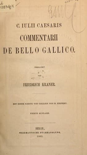 Tapa de Commentarii de bello Gallico