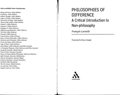 Tapa de Philosophies of difference