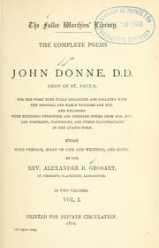 Tapa de Complete poems of John Donne, D.D., Dean of St. Paul's ...