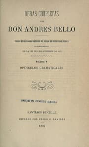 Tapa de Obras completas de don Andrés Bello