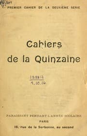 Tapa de Cahiers de la quinzaine