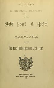 Tapa de Biennial report of the State Board of Health of Maryland