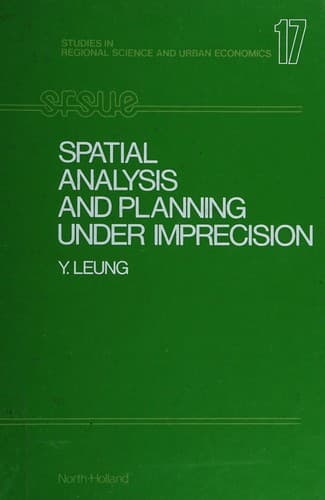 Tapa de Spatial analysis and planning under imprecision