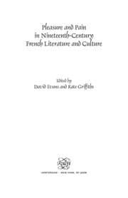 Tapa de Pleasure and pain in nineteenth-century French literature and culture